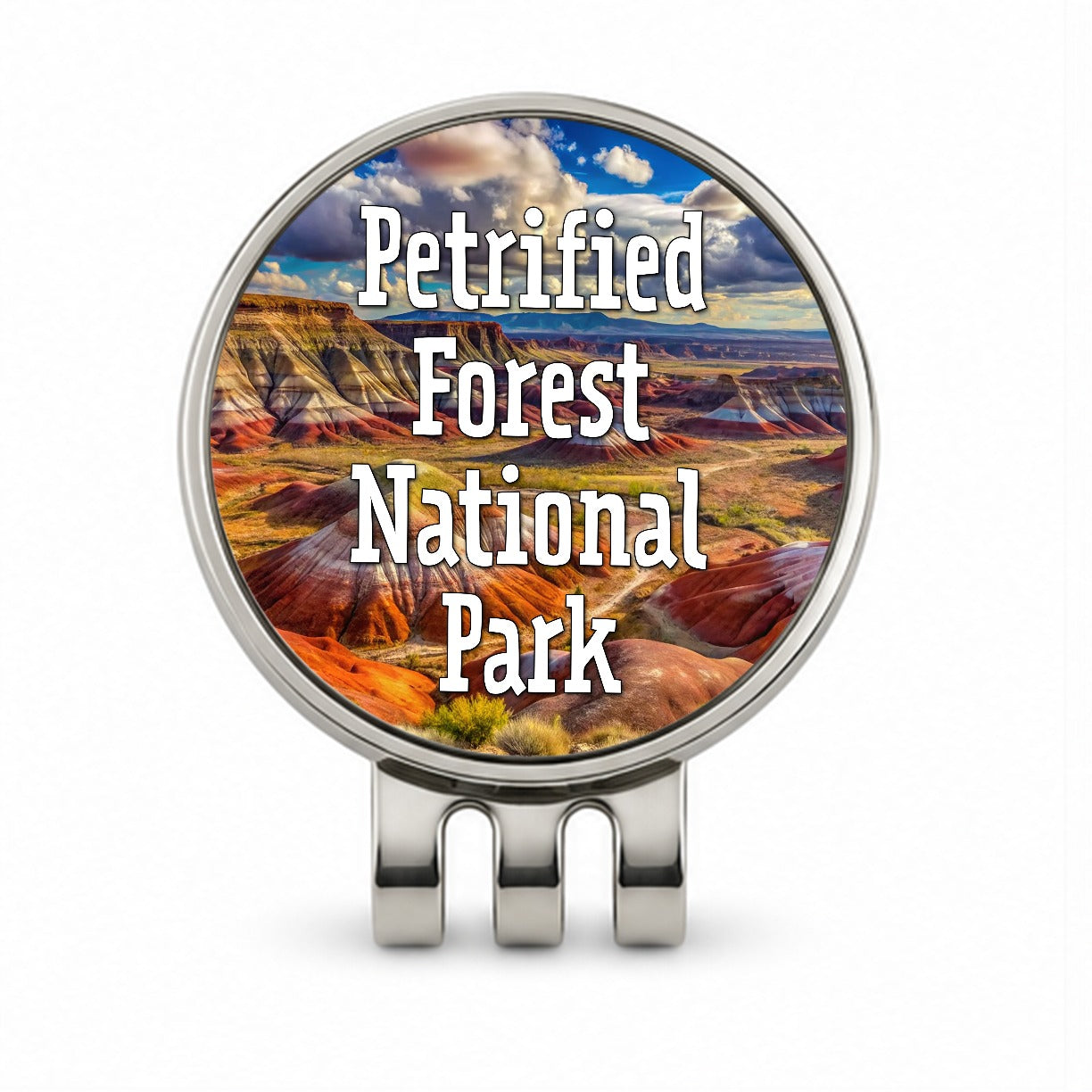 Petrified Forest National Park Arizona Golf Hat Clip with Ball Marker