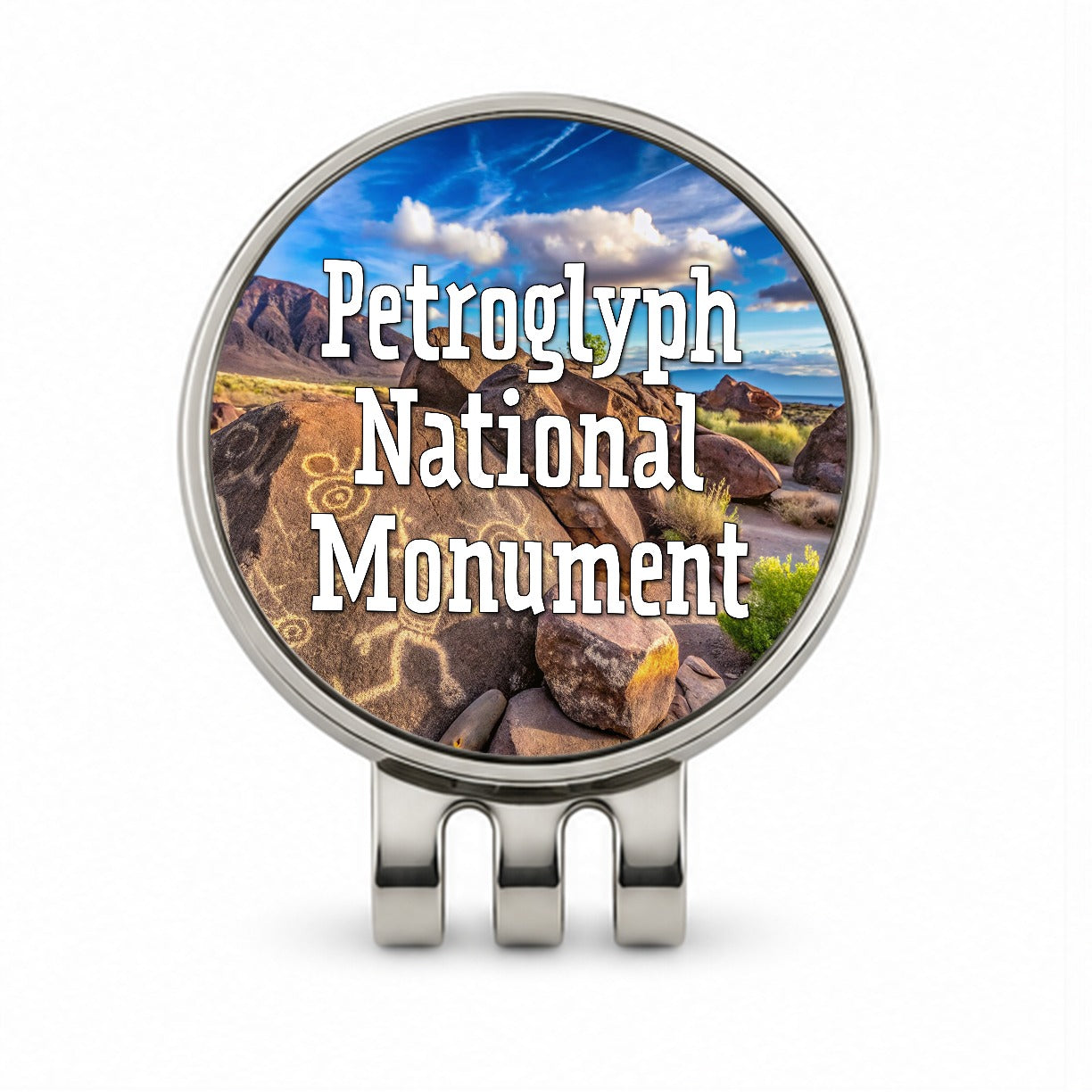Petroglyph National Monument New Mexico Golf Hat Clip with Ball Marker