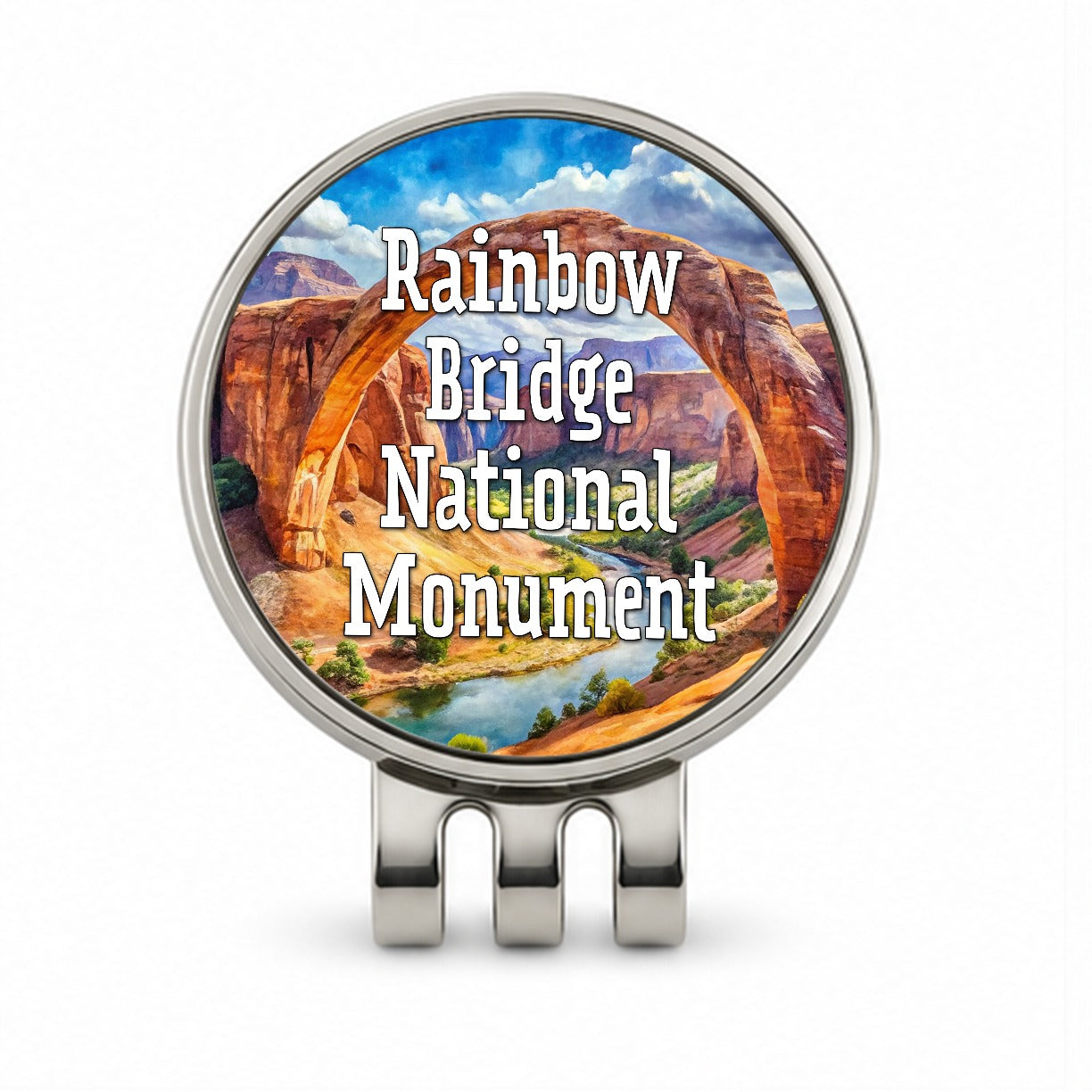 Rainbow Bridge National Monument Utah Golf Hat Clip with Ball Marker