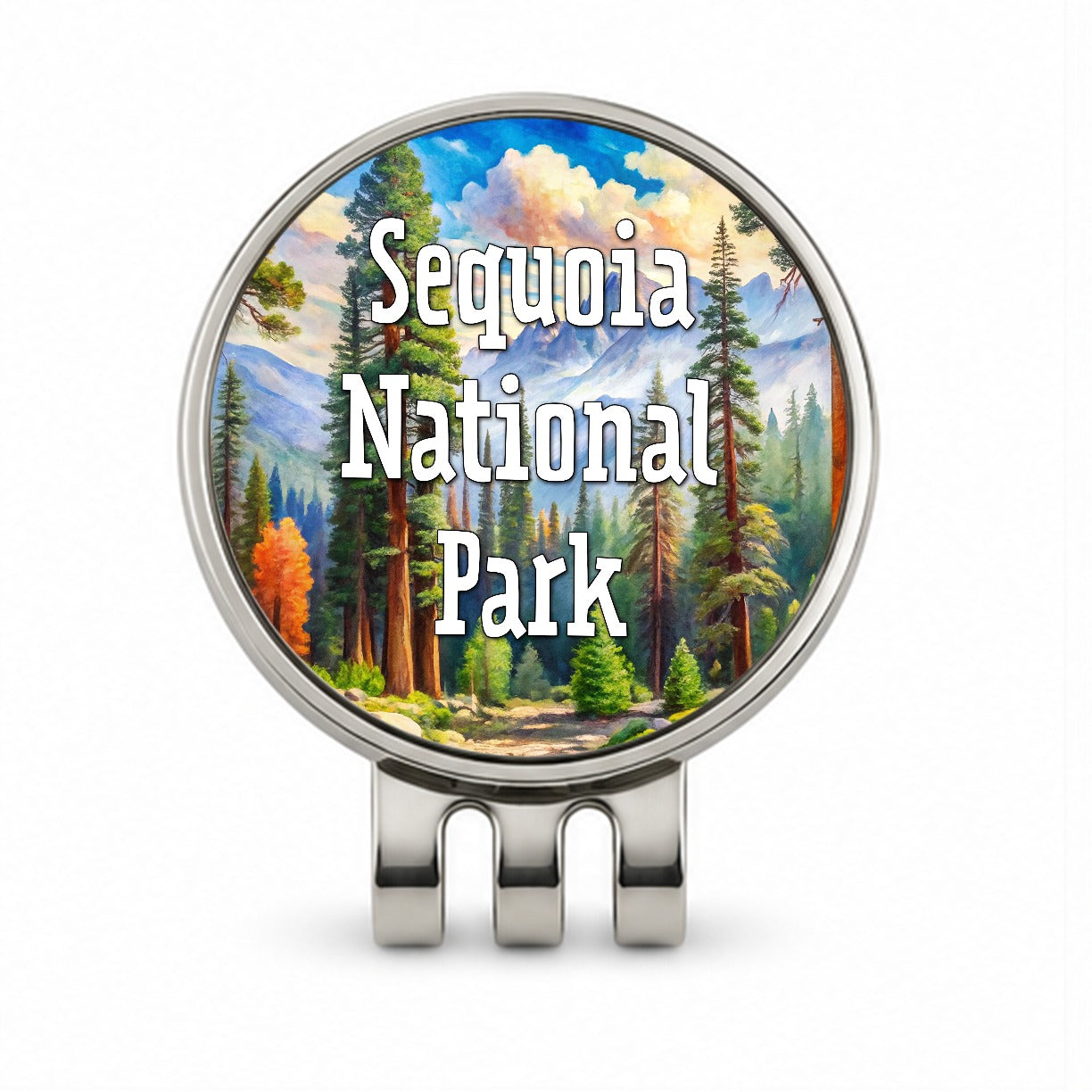Sequoia National Park California Golf Hat Clip with Ball Marker