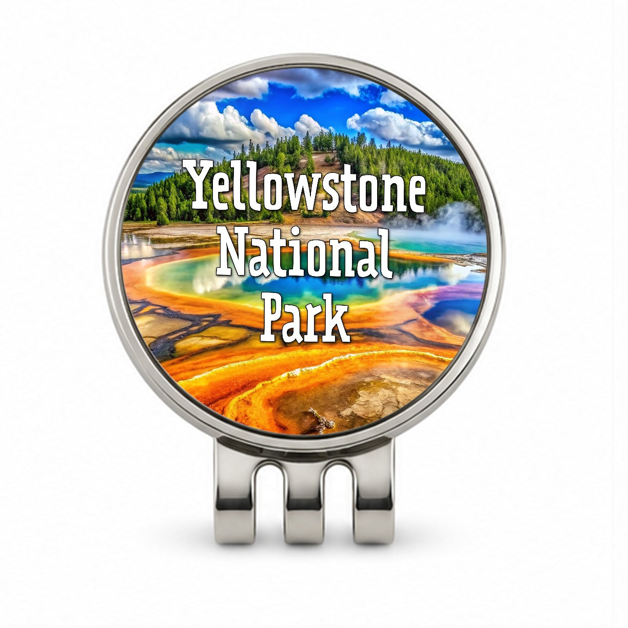 Yellowstone National Park Wyoming Golf Hat Clip with Ball Marker