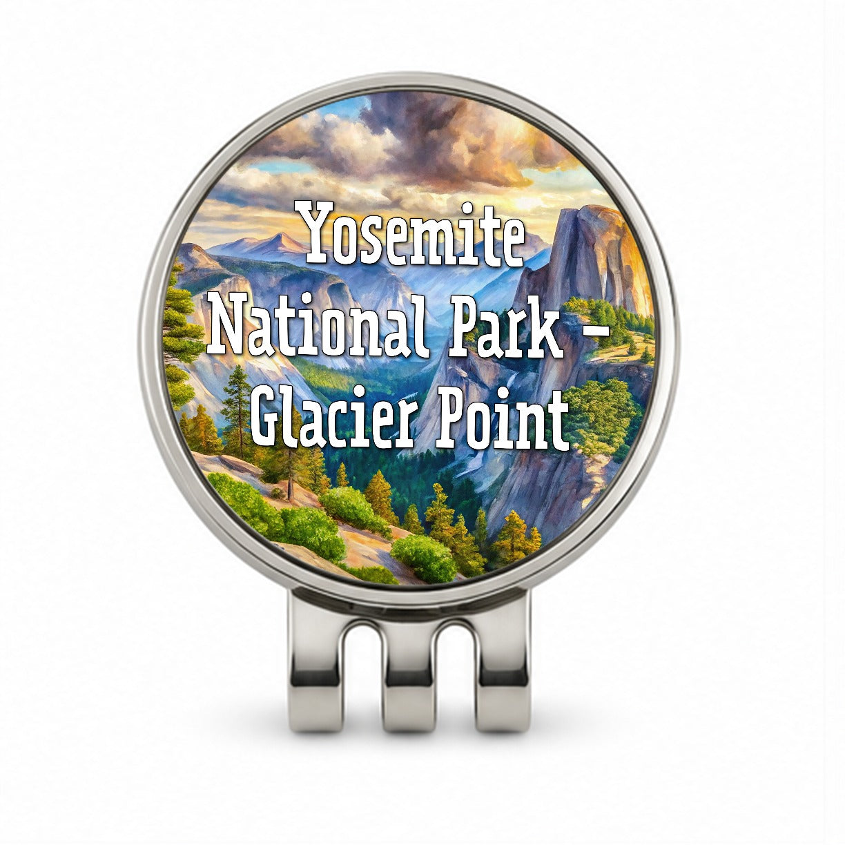 Yosemite National Park Glacier Point Golf Hat Clip with Ball Marker