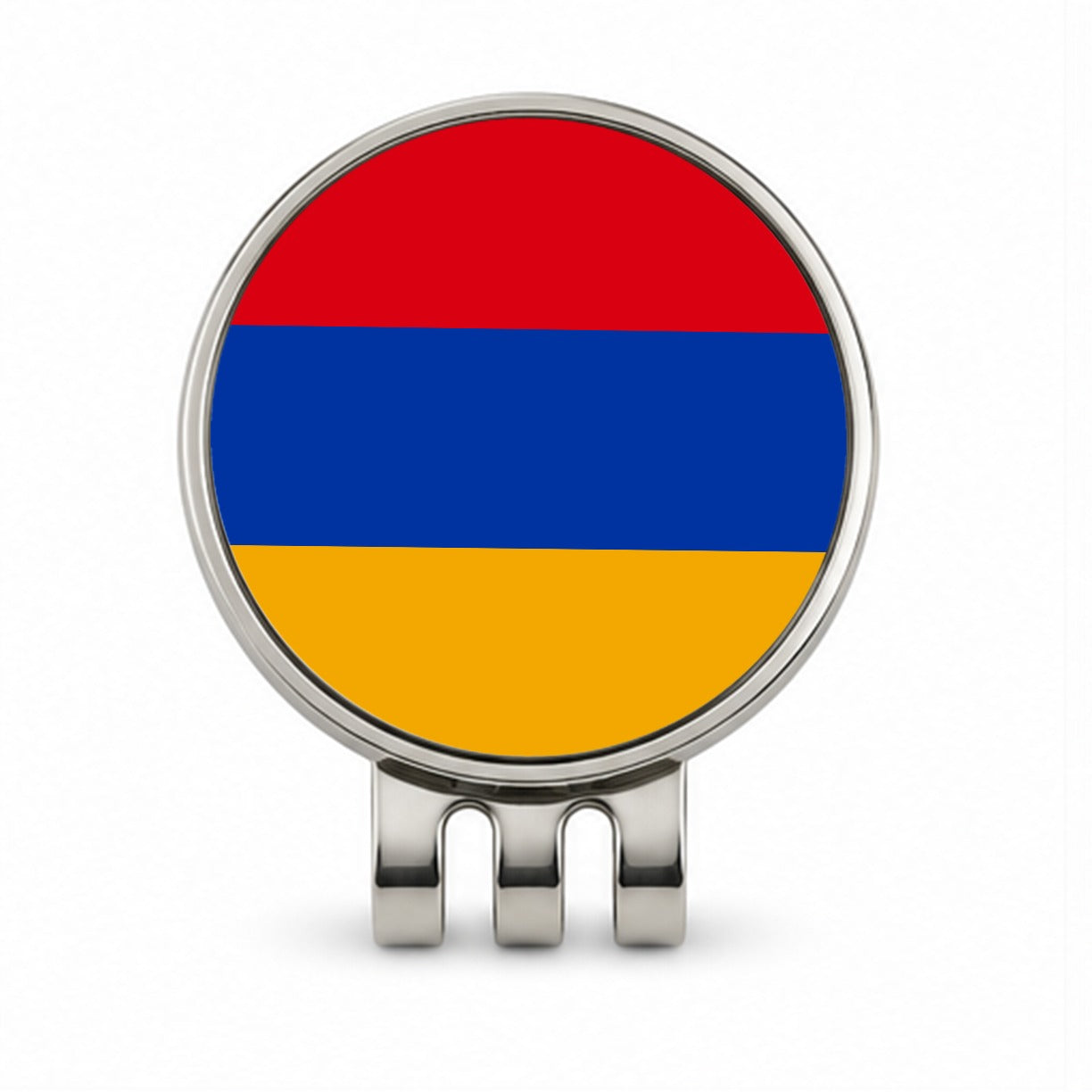 Armenia Country Flag Golf Hat Clip with Ball Marker