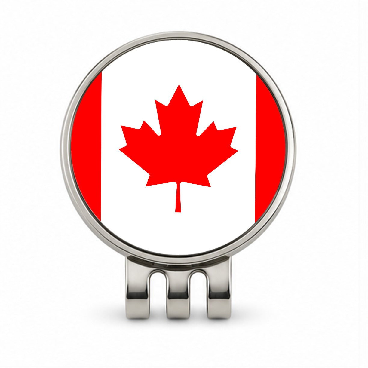 Canada Country Flag Golf Hat Clip with Ball Marker