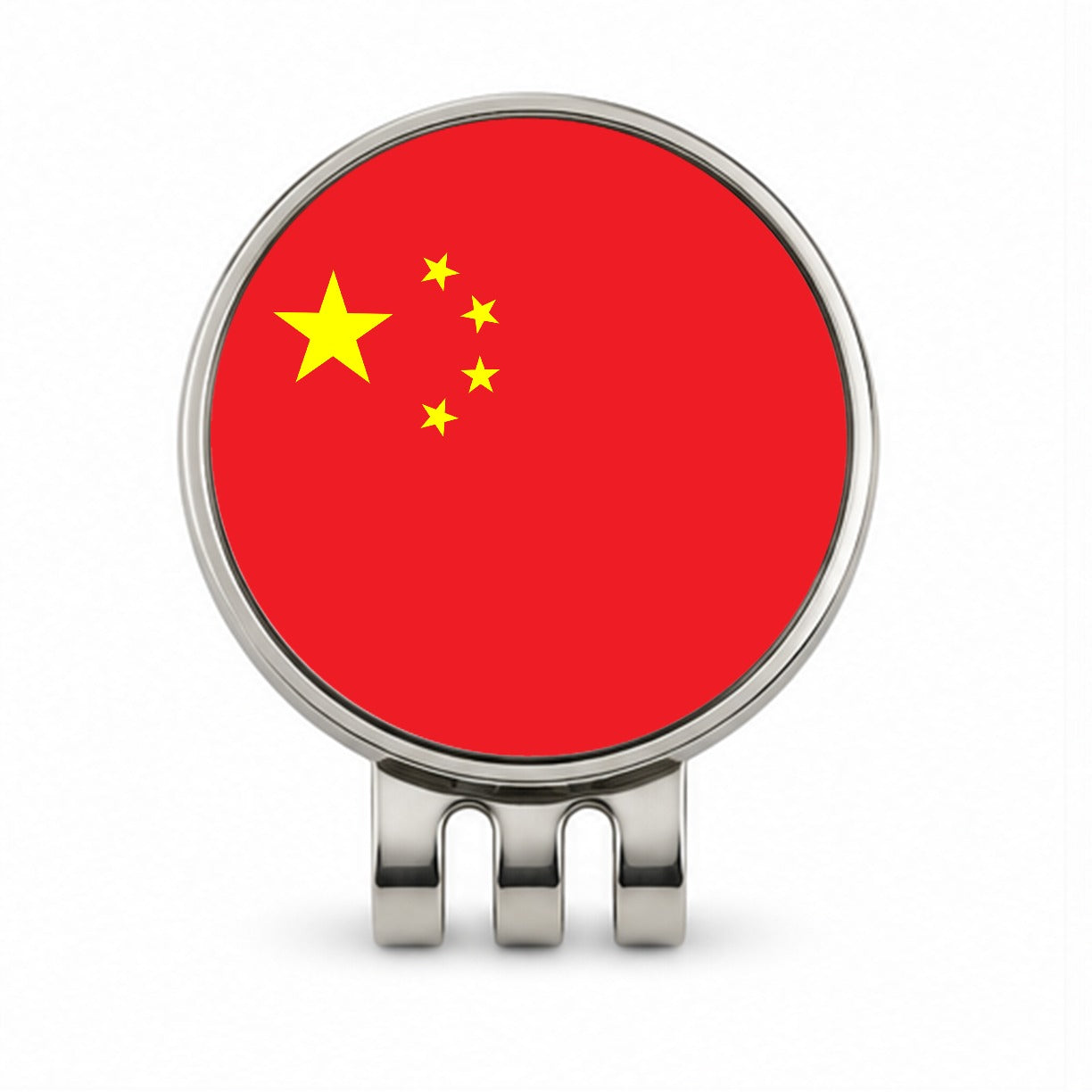China Country Flag Golf Hat Clip with Ball Marker