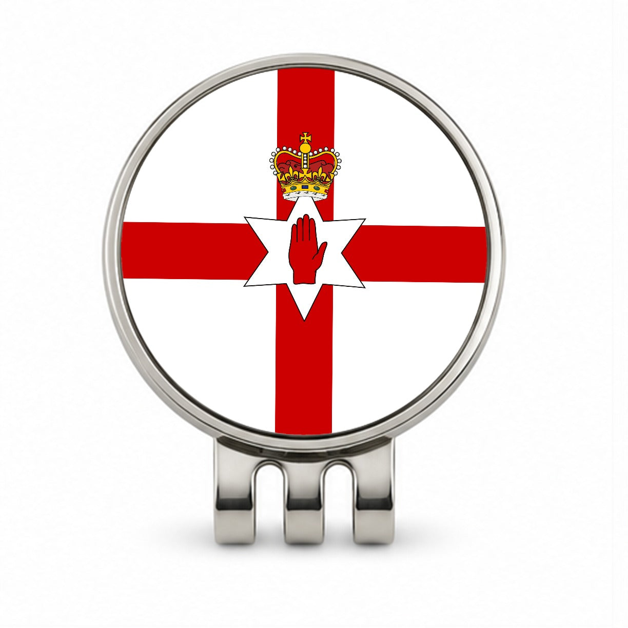 Great Britain Northern Ireland Country Flag Golf Hat Clip with Ball Marker