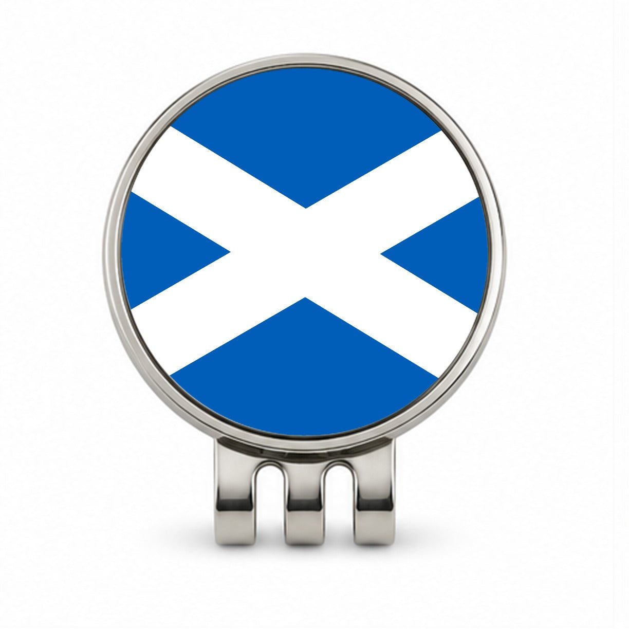 Great Britain Scotland Country Flag Golf Hat Clip with Ball Marker