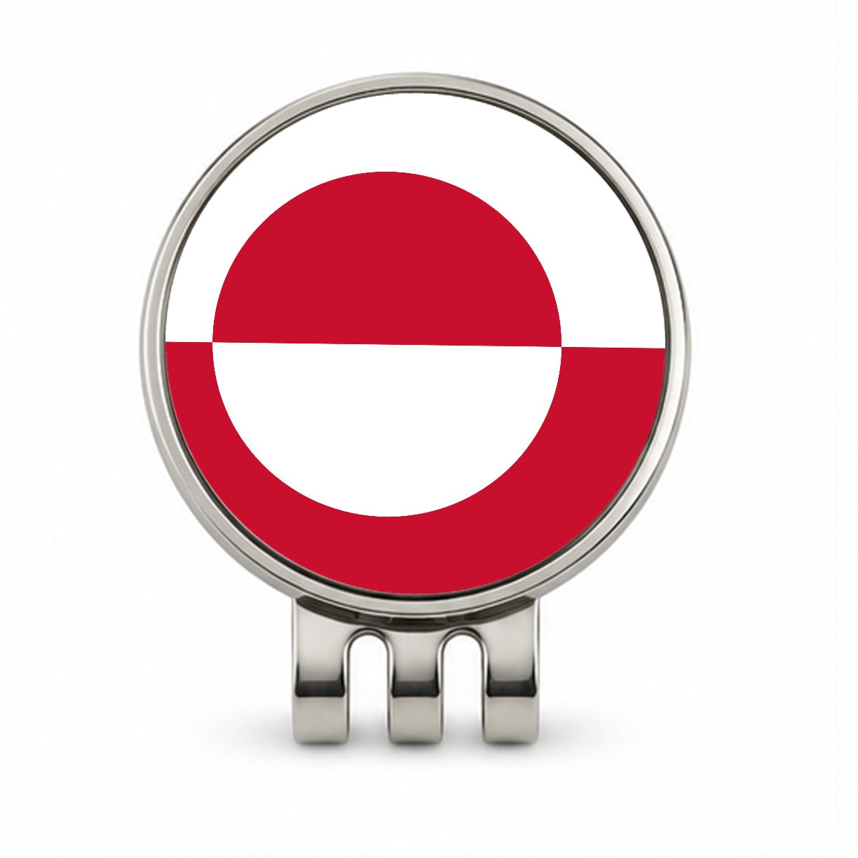 Greenland Country Flag Golf Hat Clip with Ball Marker
