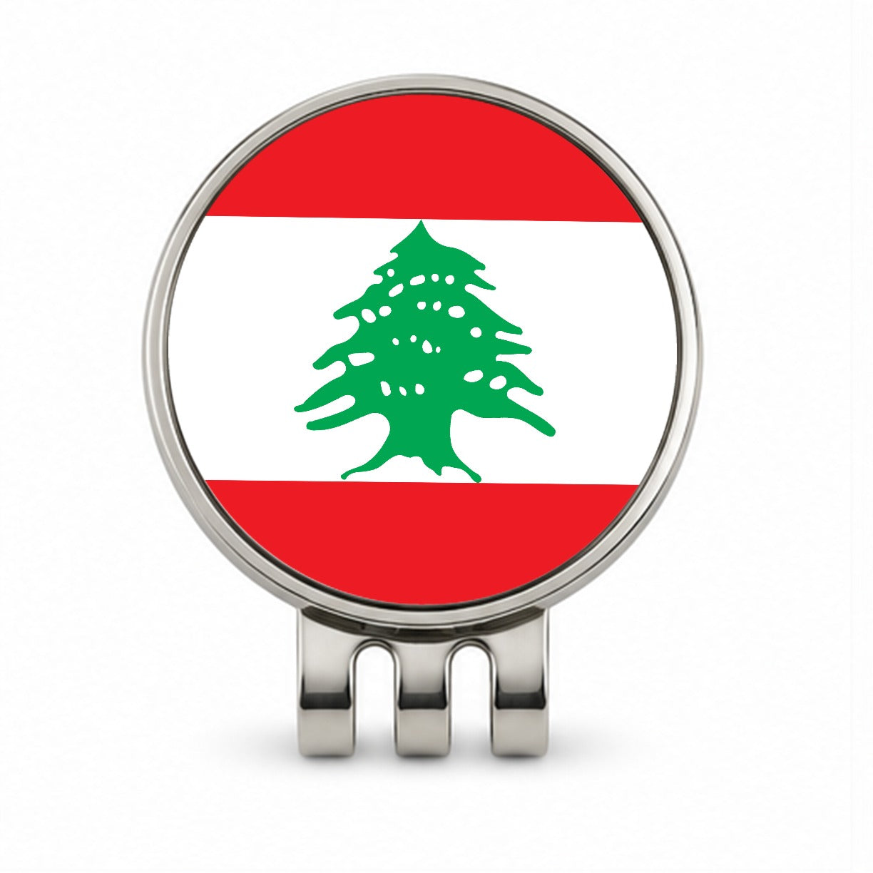 Lebanon Country Flag Golf Hat Clip with Ball Marker