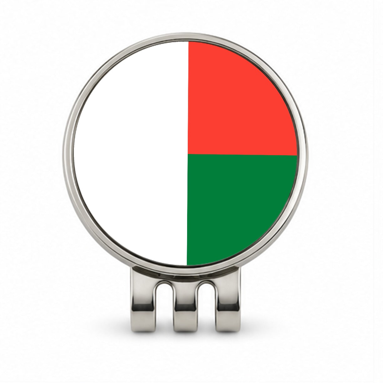 Madagascar Country Flag Golf Hat Clip with Ball Marker