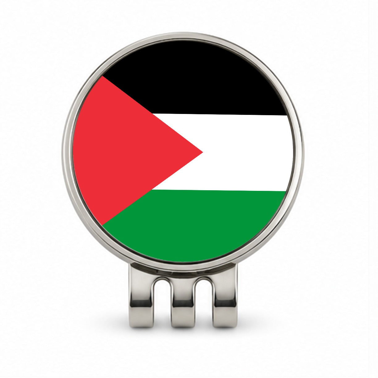 Palestine, State of Country Flag Golf Hat Clip with Ball Marker