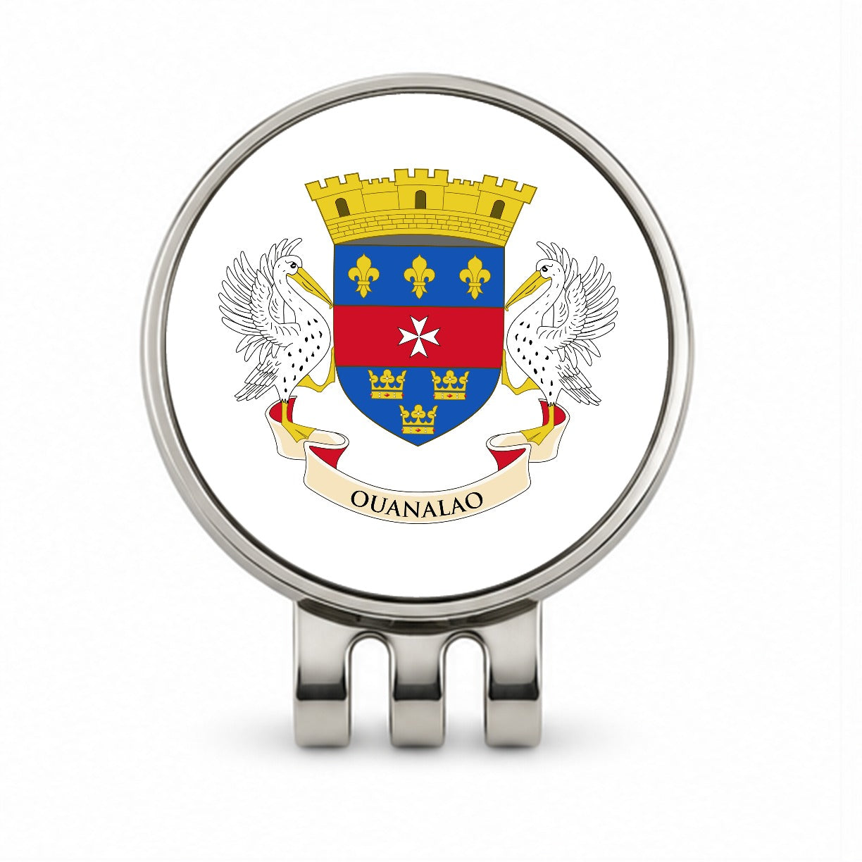 Saint Barthélemy Country Flag Golf Hat Clip with Ball Marker