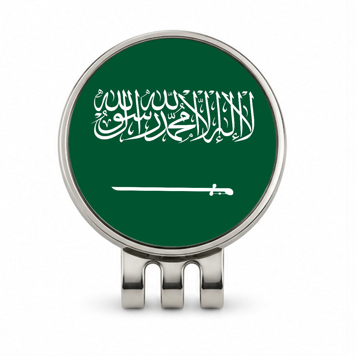 Saudi Arabia Country Flag Golf Hat Clip with Ball Marker