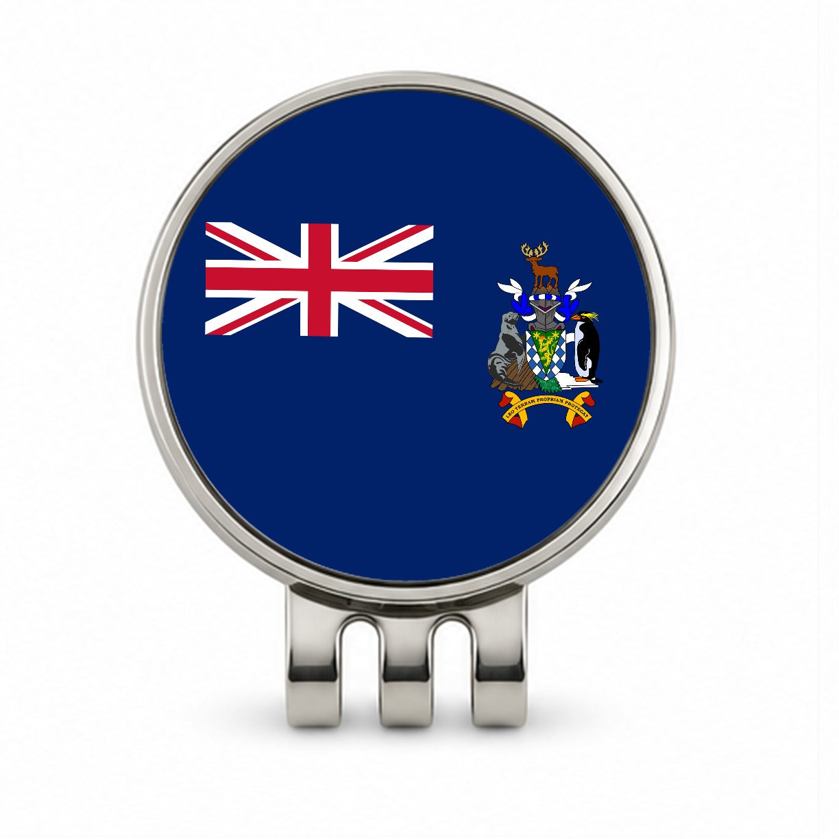 South Georgia and the South Sandwich Islands Country Flag Golf Hat Clip with Ball Marker