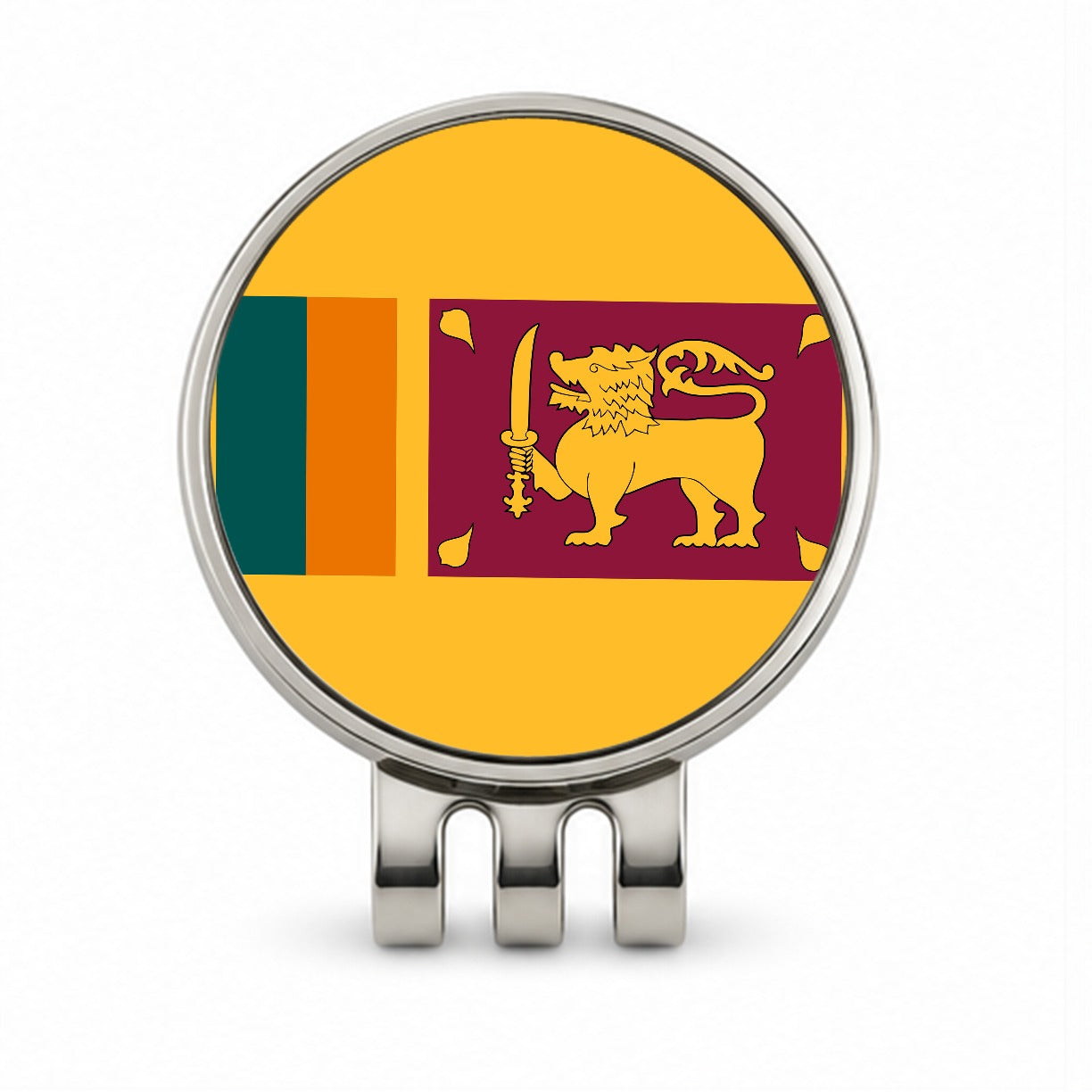 Sri Lanka Country Flag Golf Hat Clip with Ball Marker