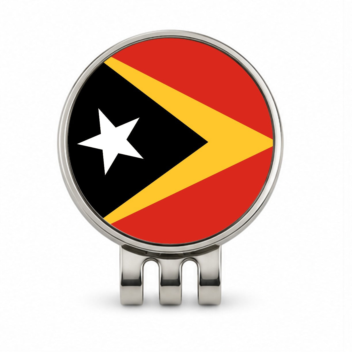 Timor-Leste Country Flag Golf Hat Clip with Ball Marker