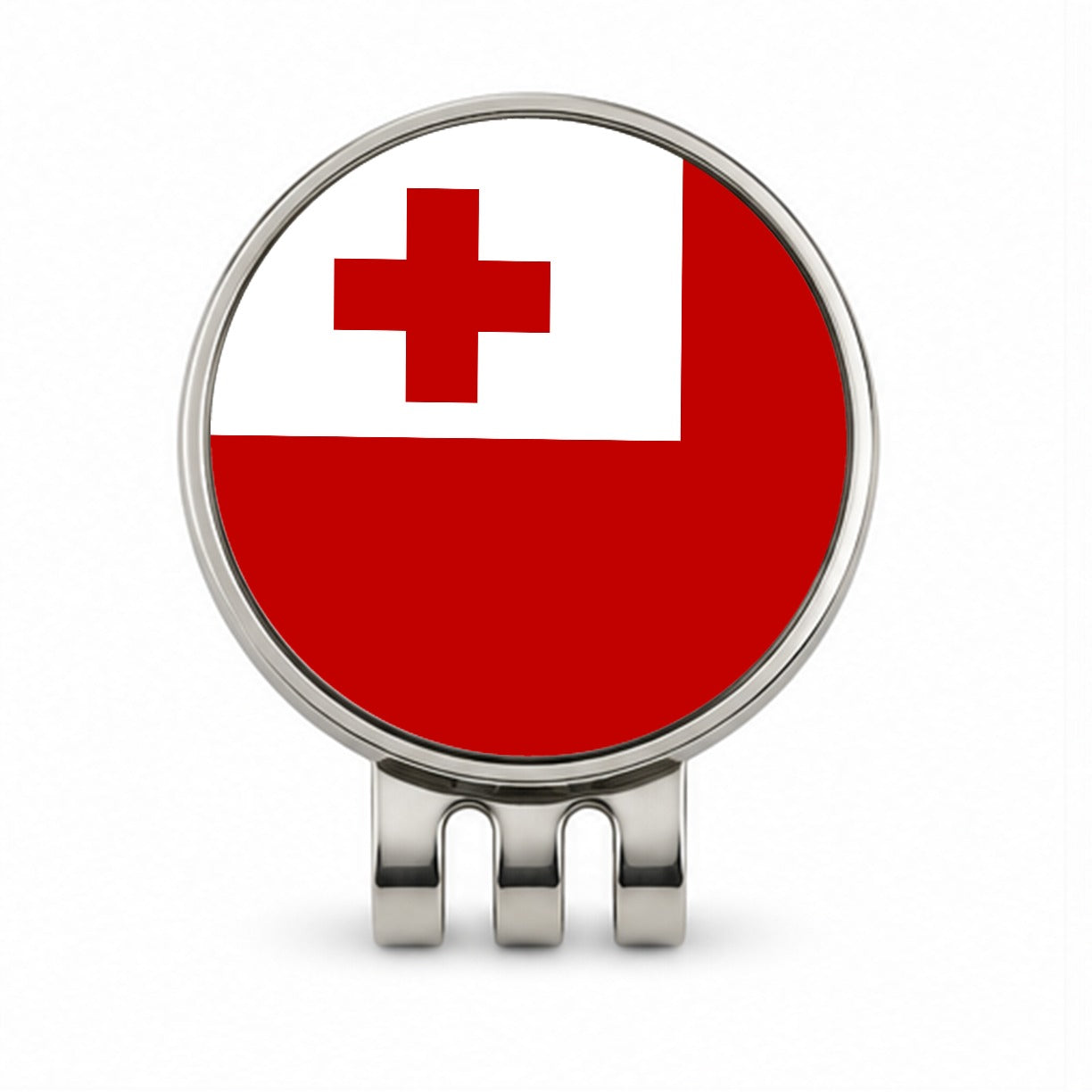 Tonga Country Flag Golf Hat Clip with Ball Marker