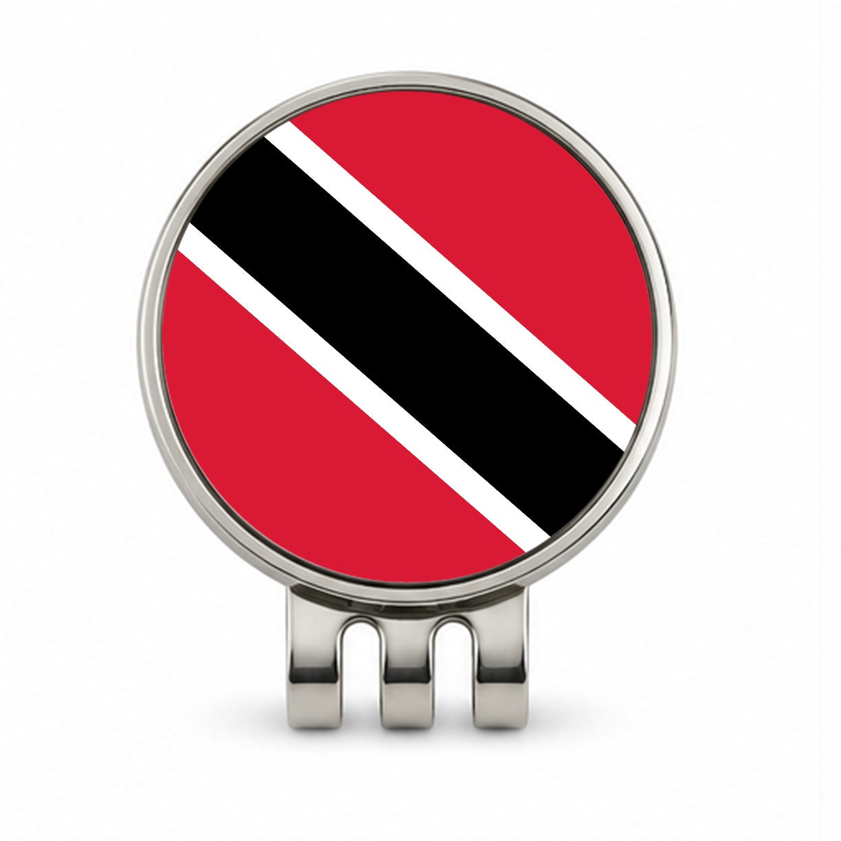 Trinidad and Tobago Country Flag Golf Hat Clip with Ball Marker