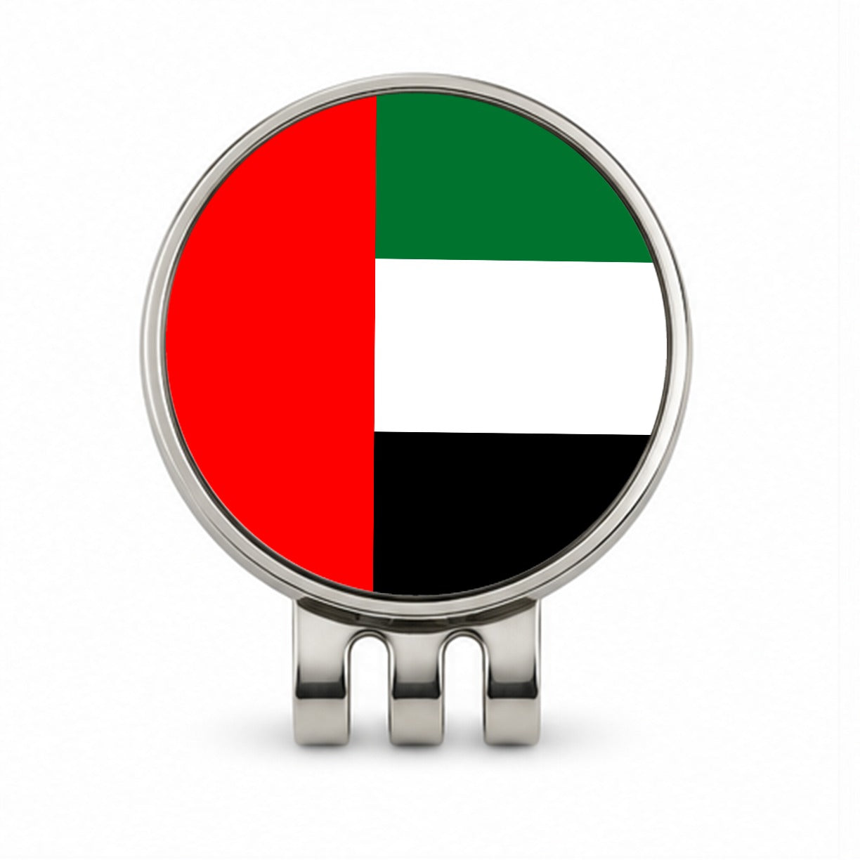 United Arab Emirates Country Flag Golf Hat Clip with Ball Marker