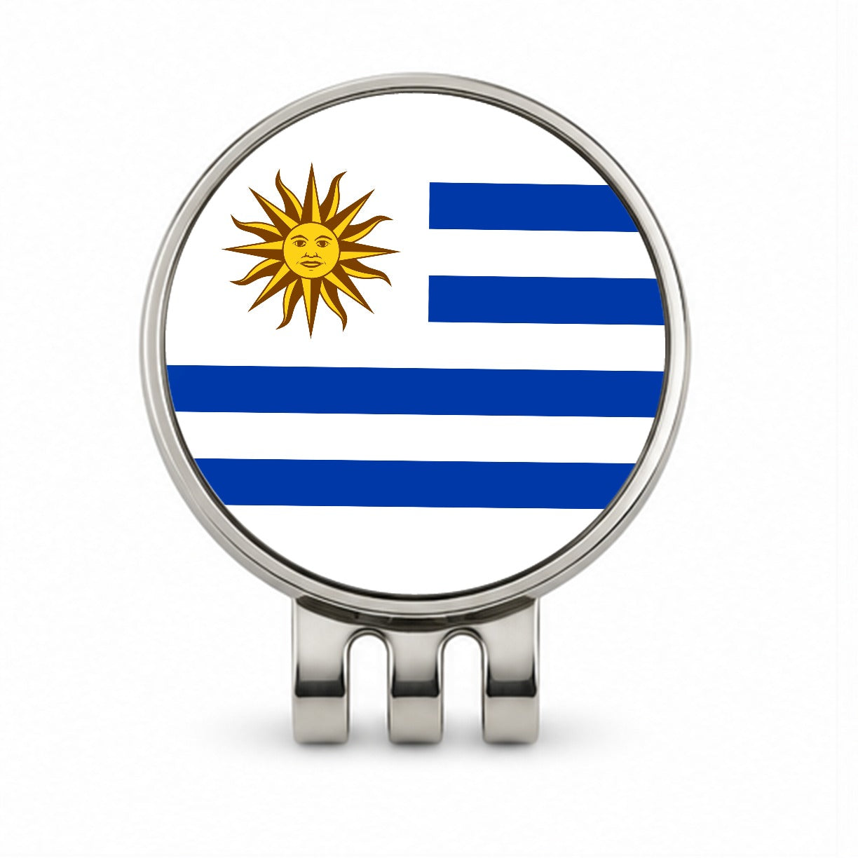 Uruguay Country Flag Golf Hat Clip with Ball Marker