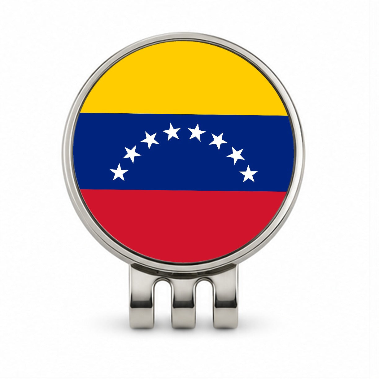 Venezuela Country Flag Golf Hat Clip with Ball Marker