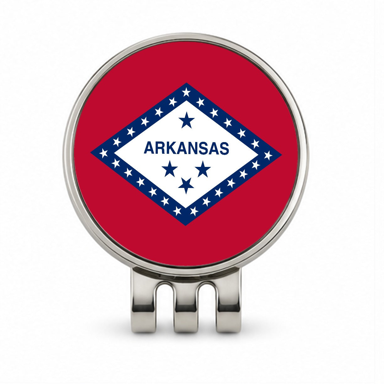 Arkansas AR State Flag Golf Hat Clip with Ball Marker