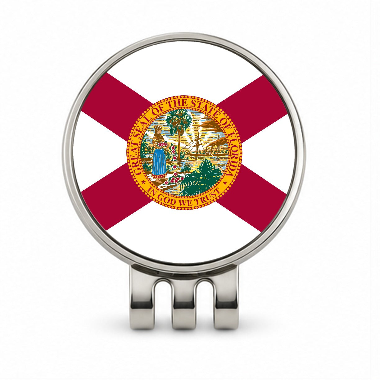 Florida FL State Flag Golf Hat Clip with Ball Marker