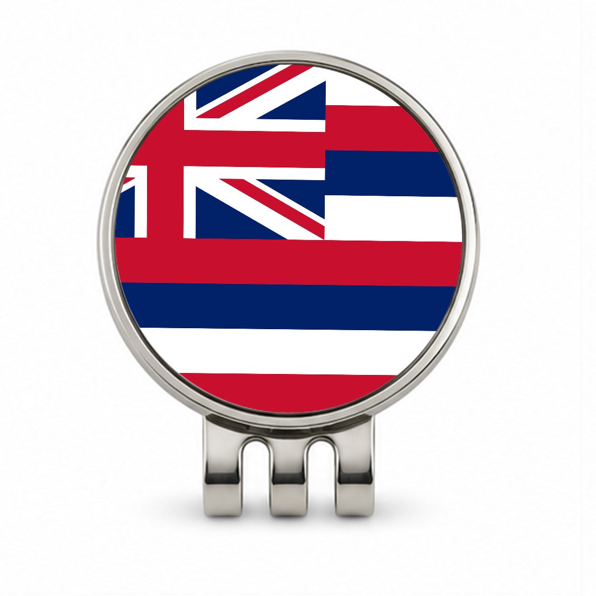 Hawaii HI State Flag Golf Hat Clip with Ball Marker