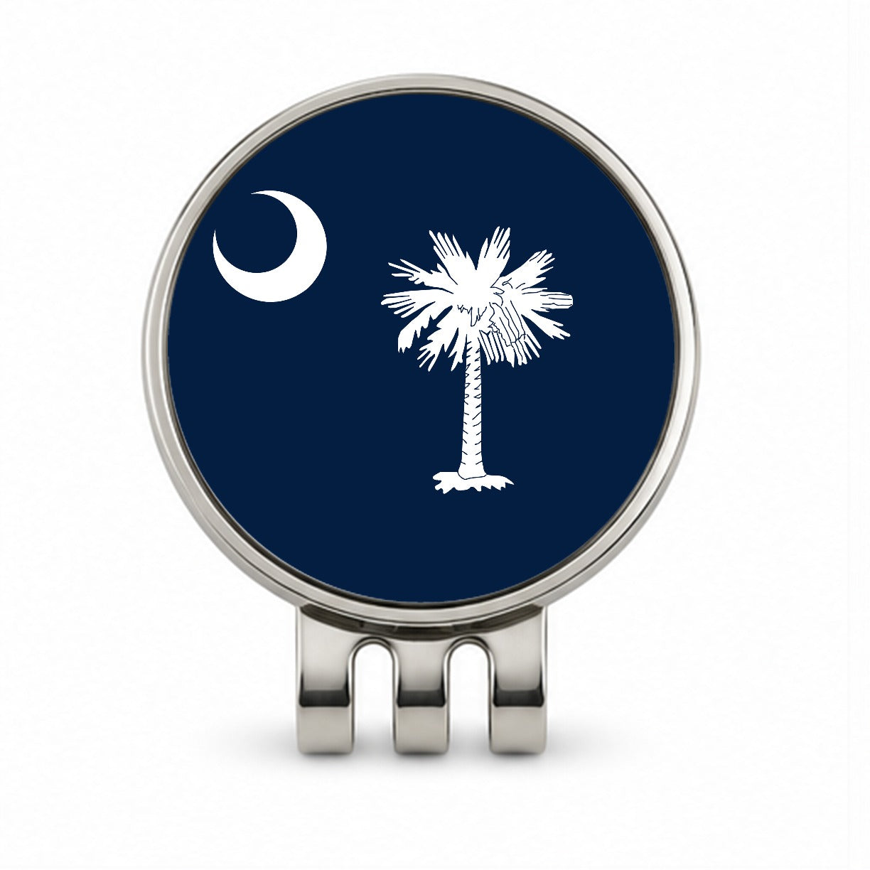 South Carolina SC State Flag Golf Hat Clip with Ball Marker
