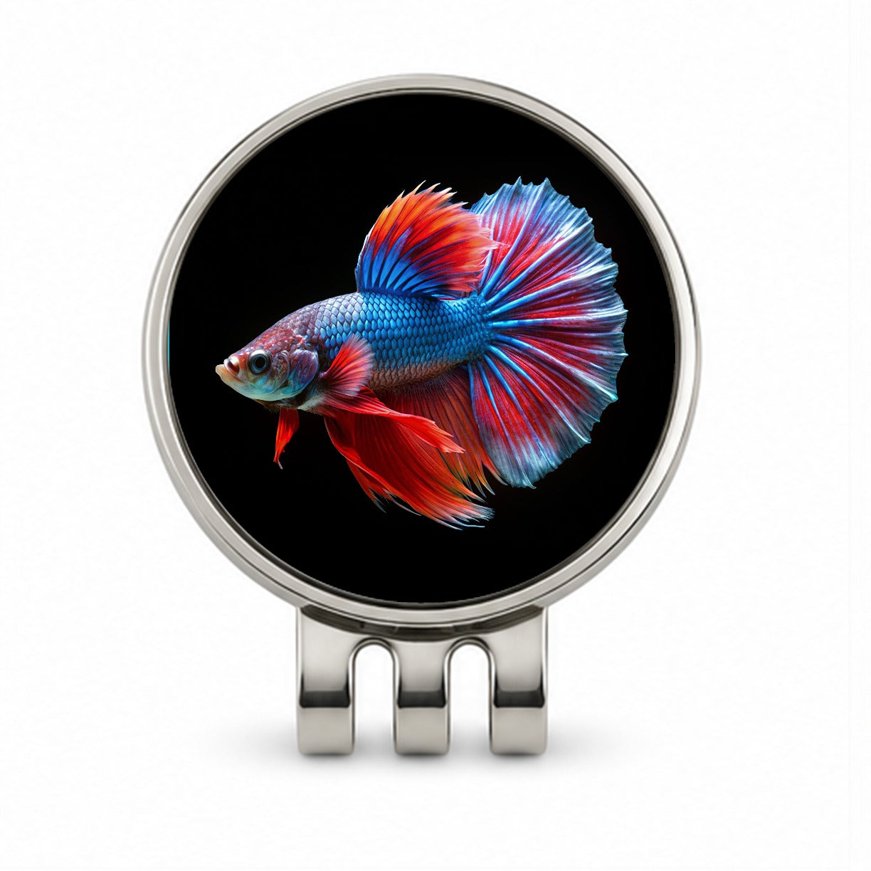 Betta Siamese Fighting Fish Golf Hat Clip with Ball Marker