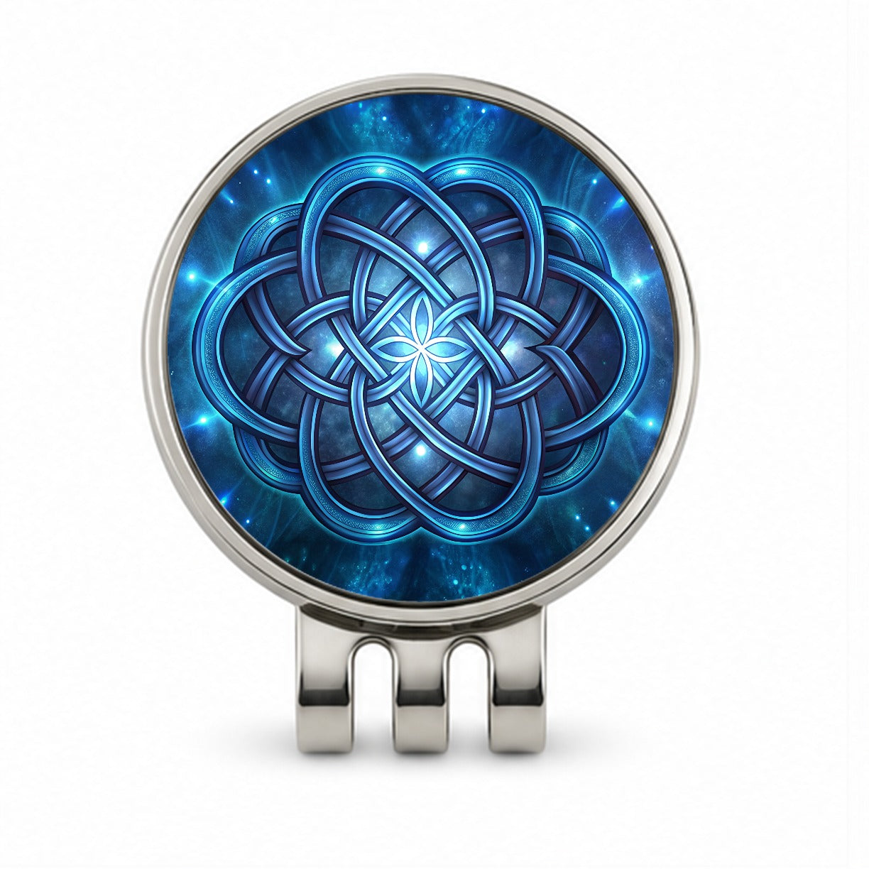 Blue Celtic Knot Eternity Love Golf Hat Clip with Ball Marker