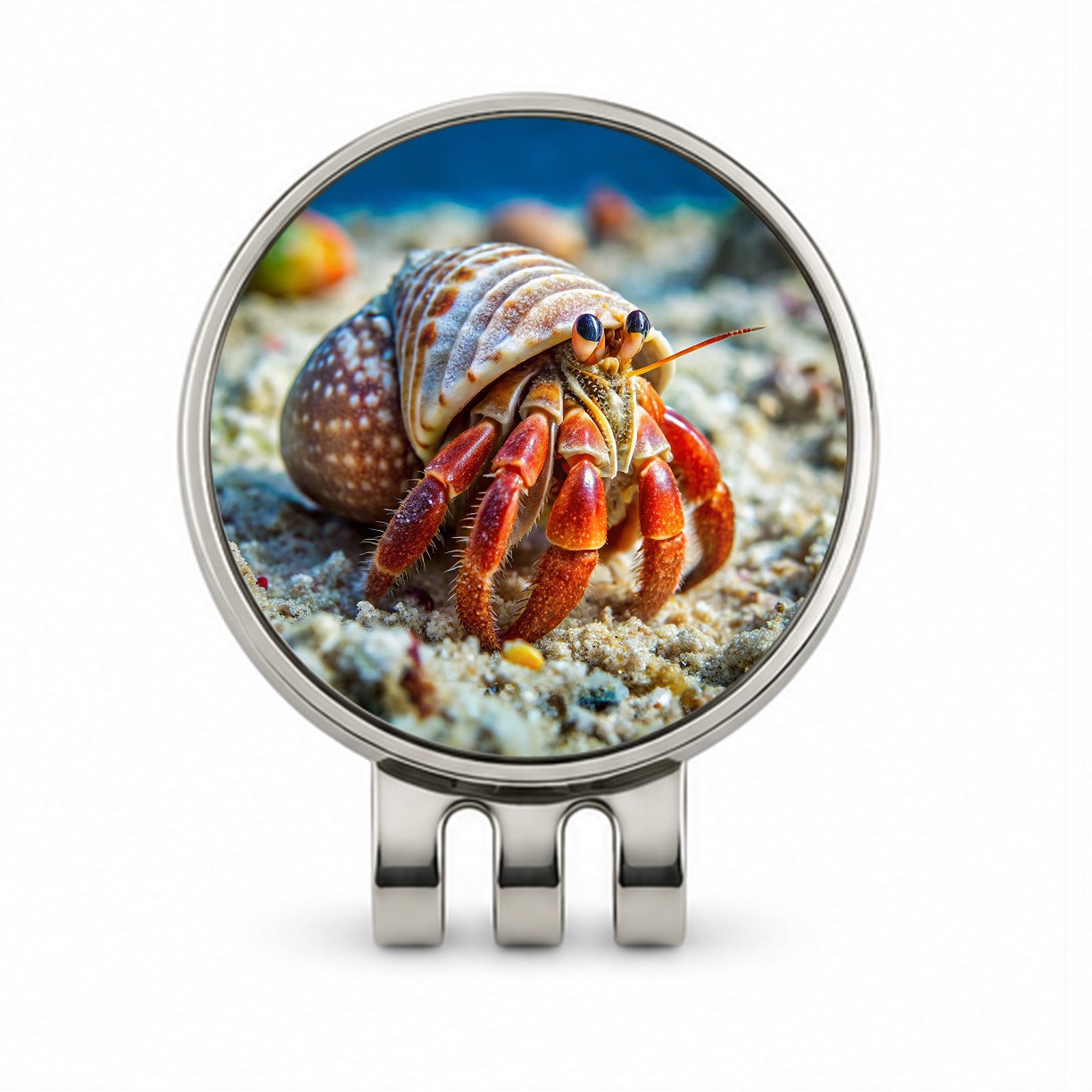 Hermit Crab in the Ocean Golf Hat Clip with Ball Marker