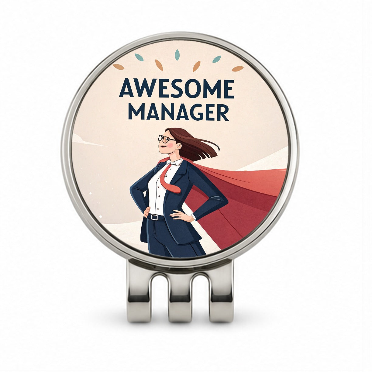 Awesome Manager Woman Female Inspirational Golf Hat Clip with Ball Marker