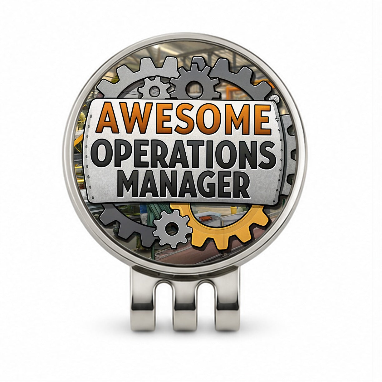 Awesome Operations Manager Factory Manufacturing Inspirational Golf Hat Clip with Ball Marker