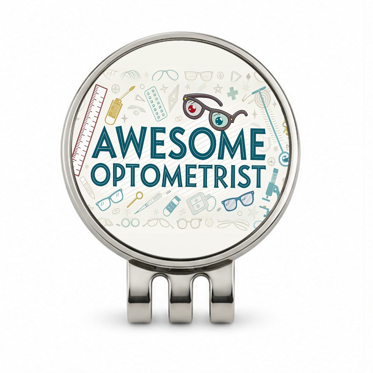 Awesome Optometrist Optical Inspirational Golf Hat Clip with Ball Marker