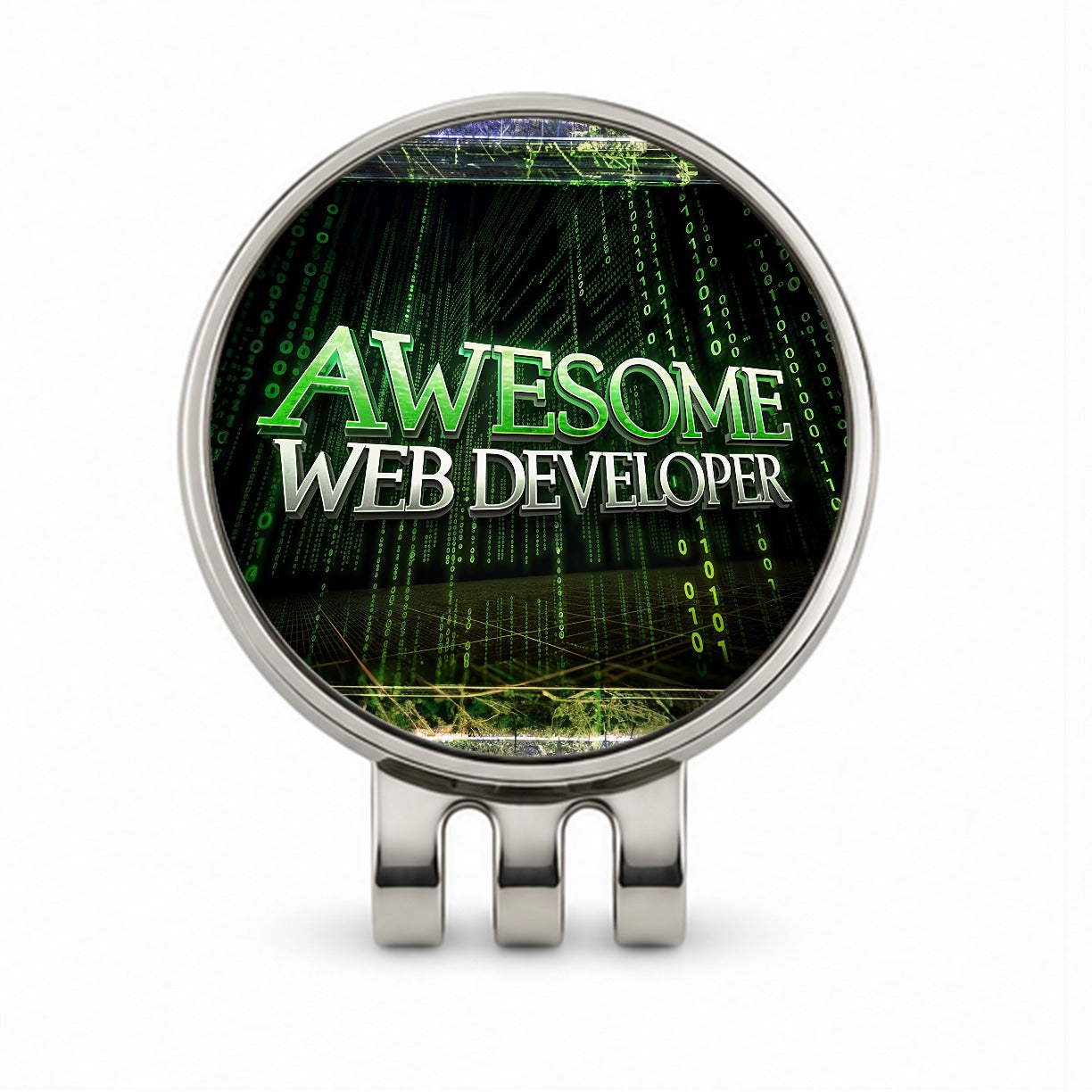 Awesome Web Developer Inspirational Golf Hat Clip with Ball Marker