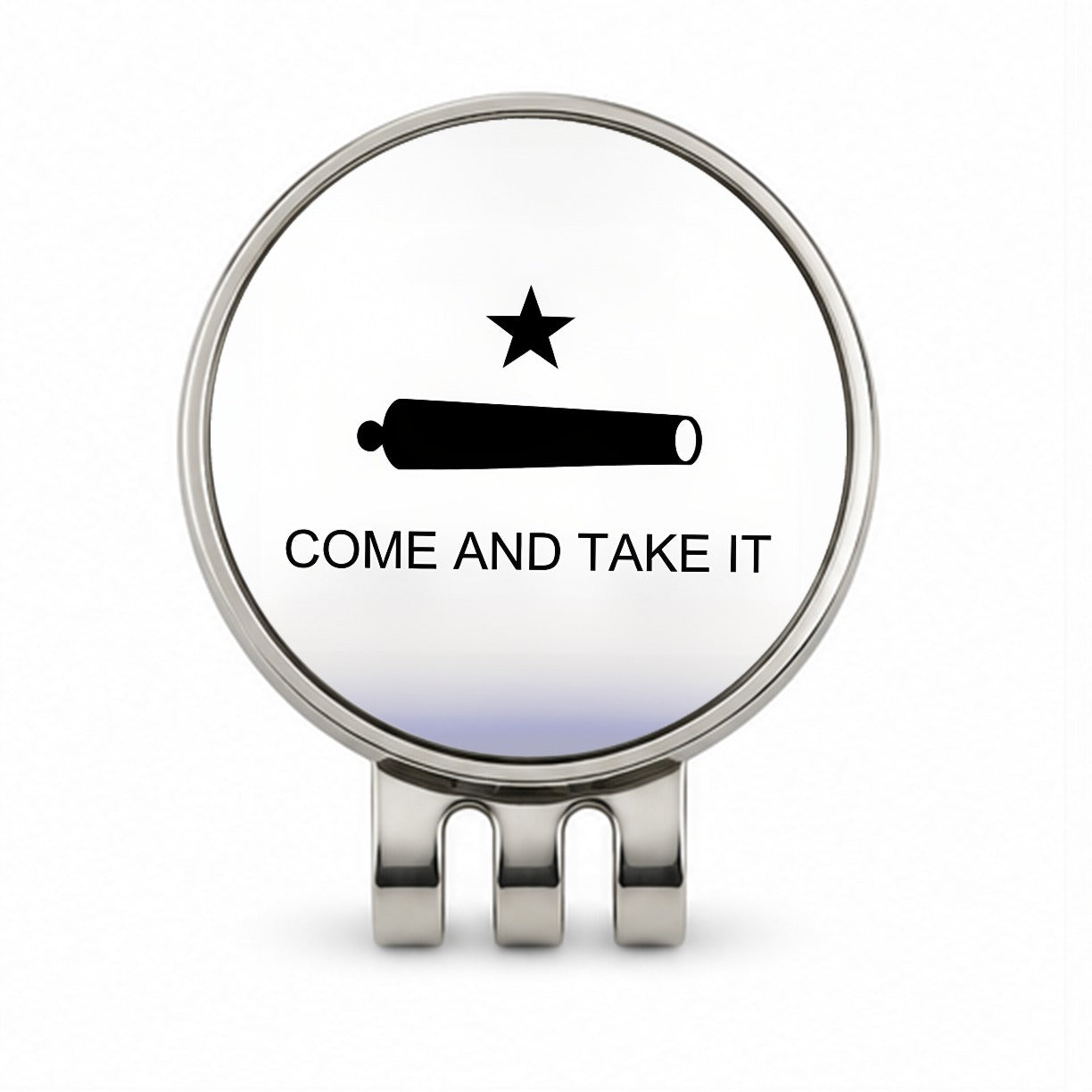 Come And Take It Revolution Texas Cannon Flag Golf Hat Clip with Ball Marker