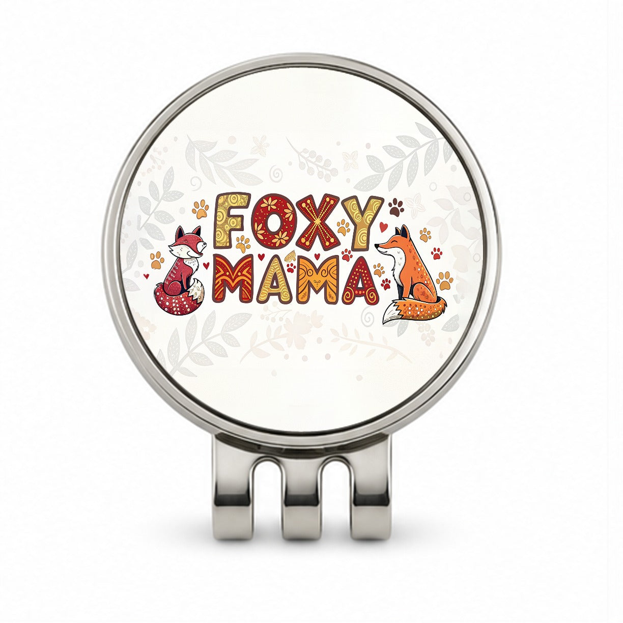 Foxy Mama Cute Fox Foxes Theme Golf Hat Clip with Ball Marker