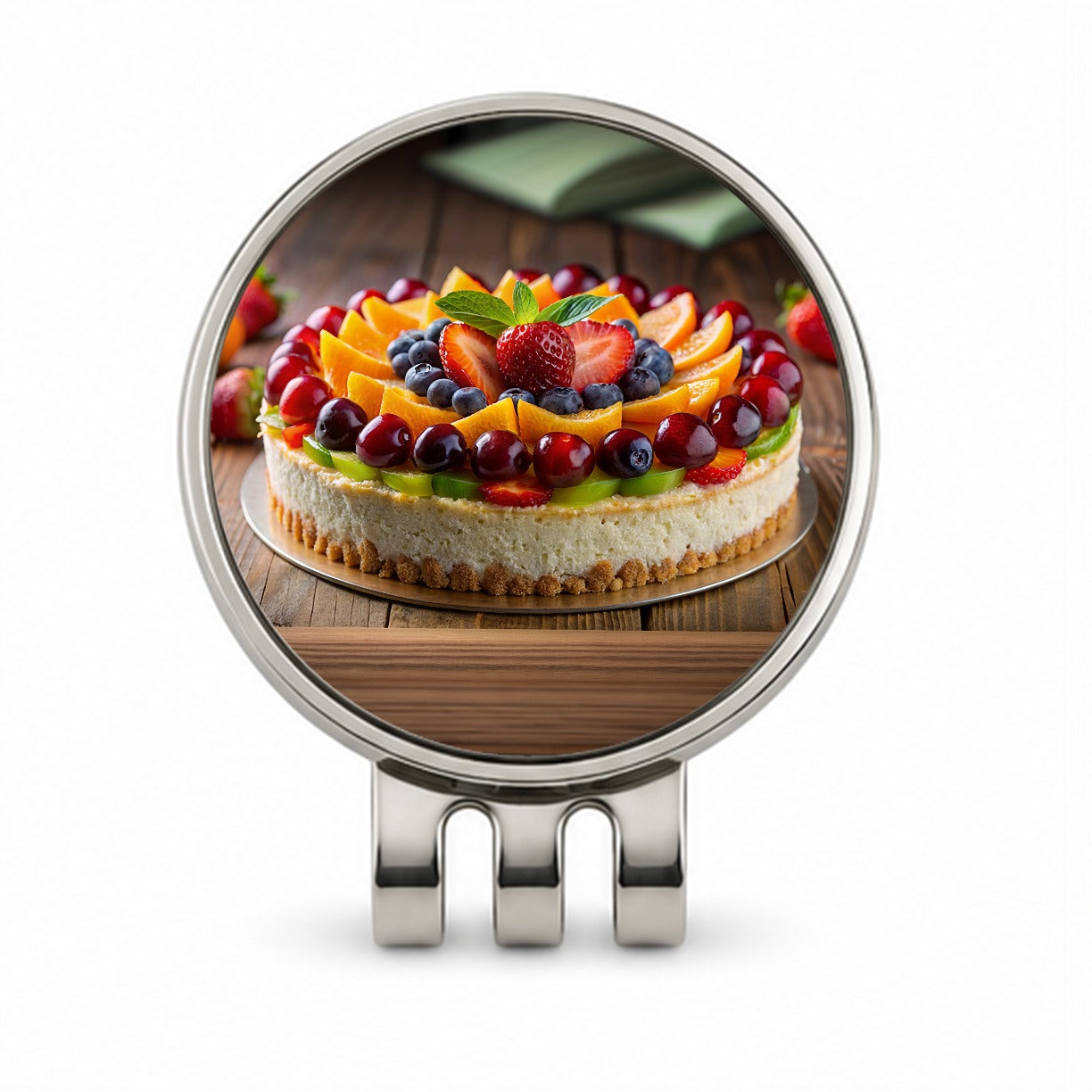Fruitcake Fruit Cake Dessert Photo Golf Hat Clip with Ball Marker