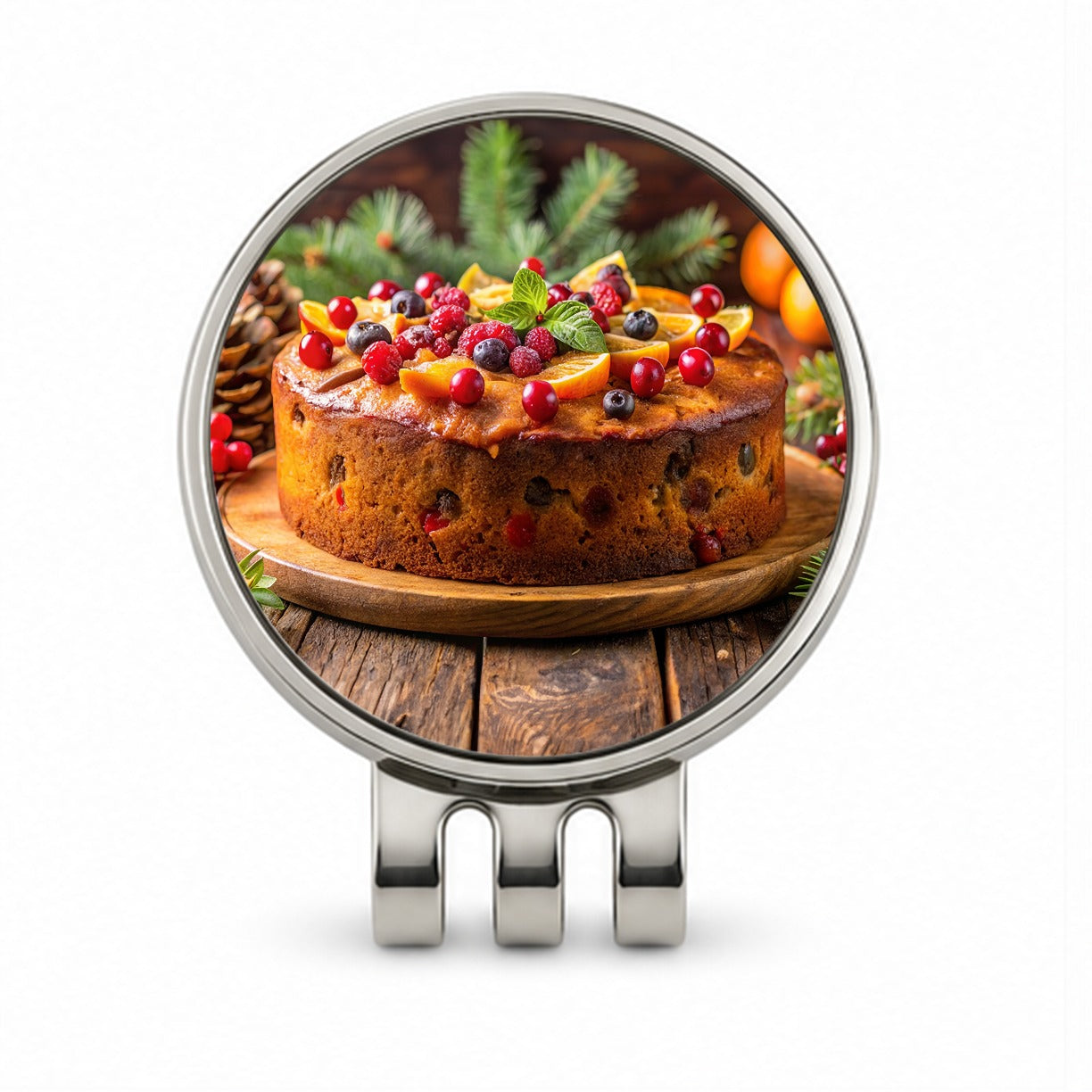 Holiday Fruitcake Fruit Cake Dessert Golf Hat Clip with Ball Marker