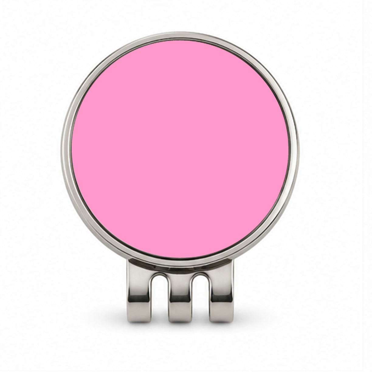 It's Just a Solid Pink Color Golf Hat Clip with Ball Marker
