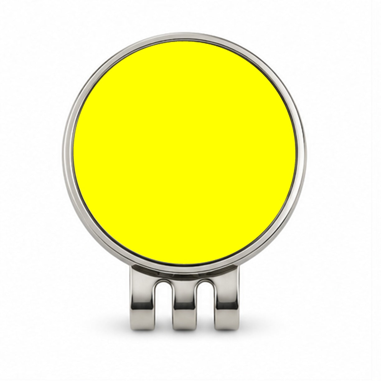 It's Just a Solid Yellow Color Golf Hat Clip with Ball Marker