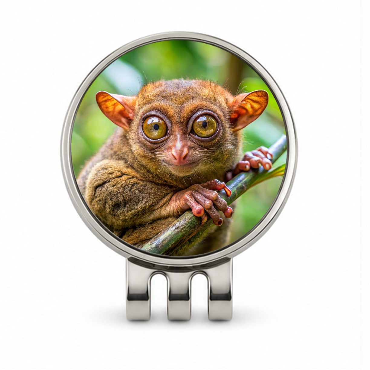 Tarsier Photograph Golf Hat Clip with Ball Marker