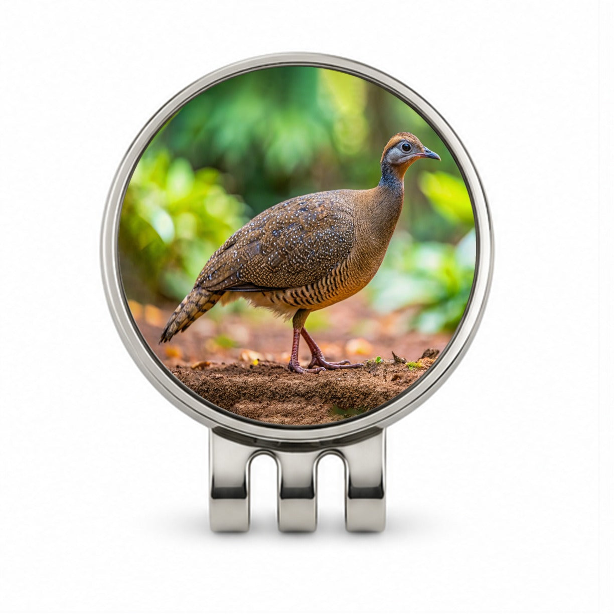 Tinamou Bird Photo Golf Hat Clip with Ball Marker