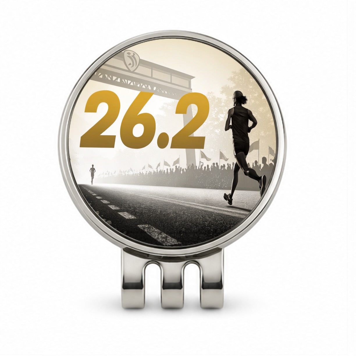26.2 Marathon Running Jogging Golf Hat Clip with Ball Marker