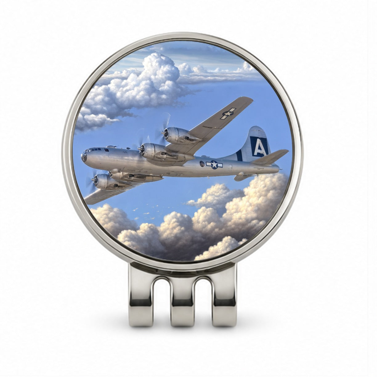 B-29 Superfortress WWII United States Air Force Heavy Bomber Golf Hat Clip with Ball Marker