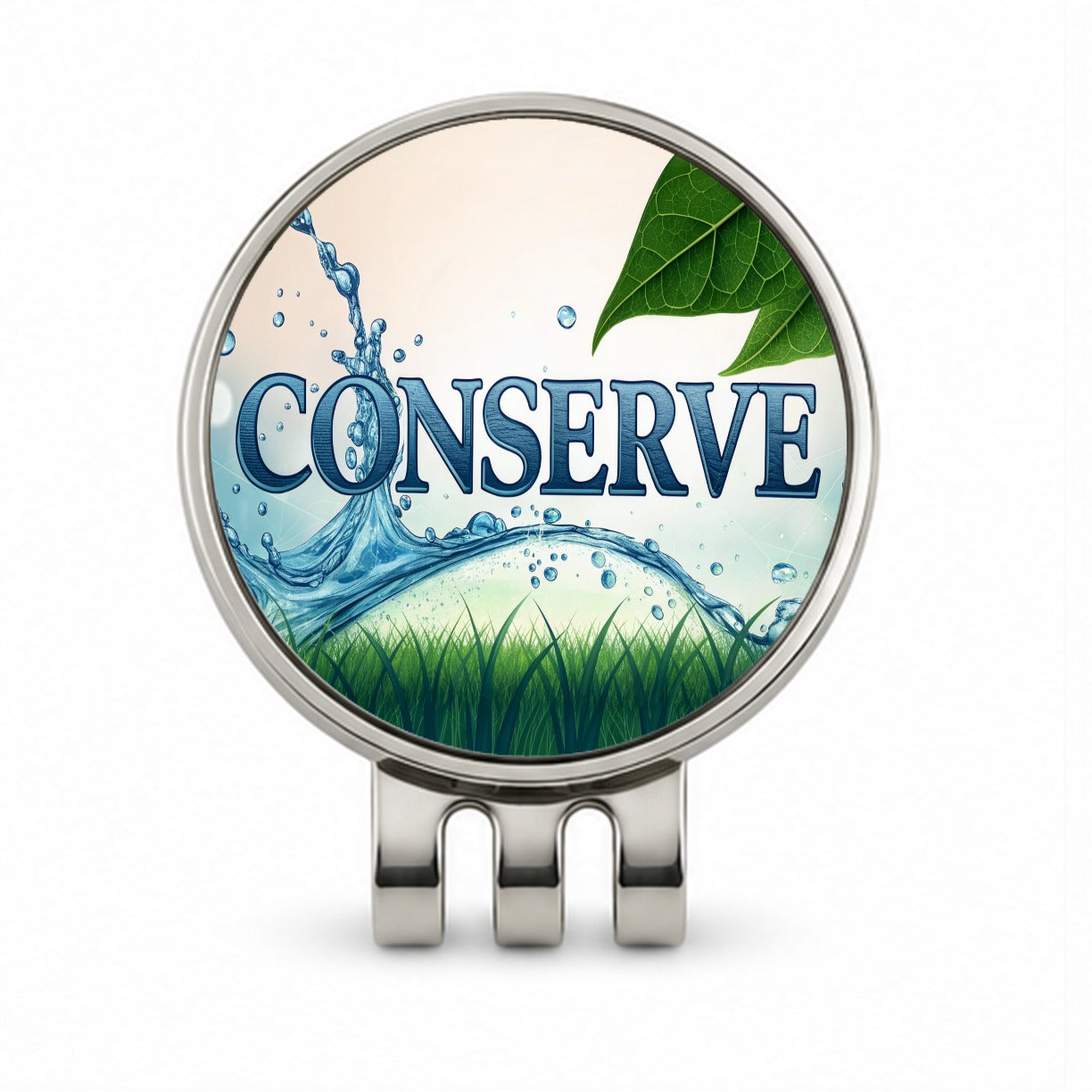 Conserve Water Recycle Conservation Golf Hat Clip with Ball Marker