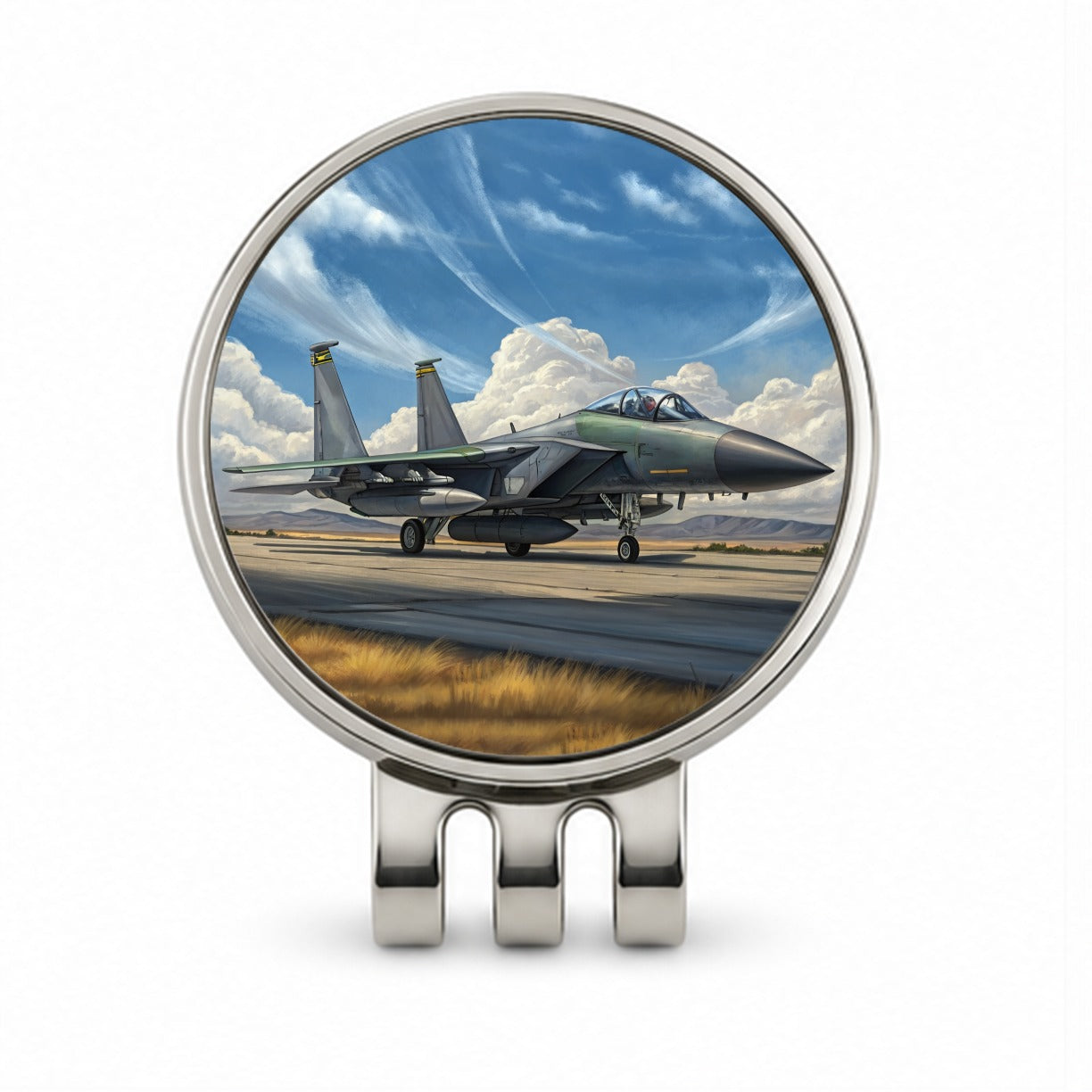 F-15e Strike Eagle United States Air Force Multirole Fighter Plane Golf Hat Clip with Ball Marker