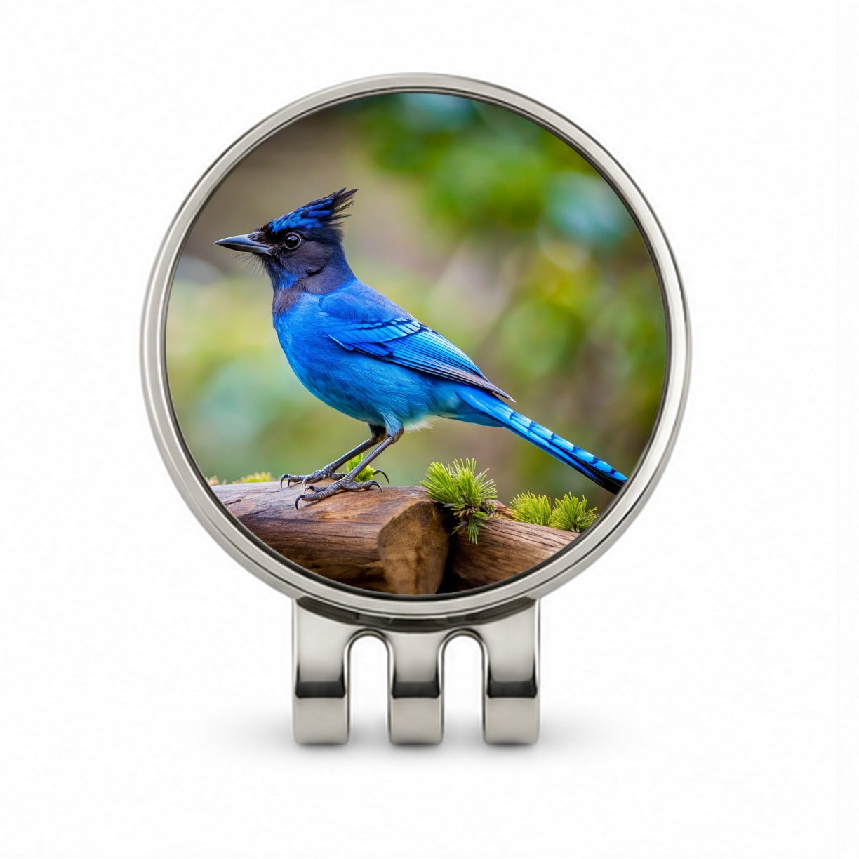 Stellar's Jay Backyard Bird Golf Hat Clip with Ball Marker