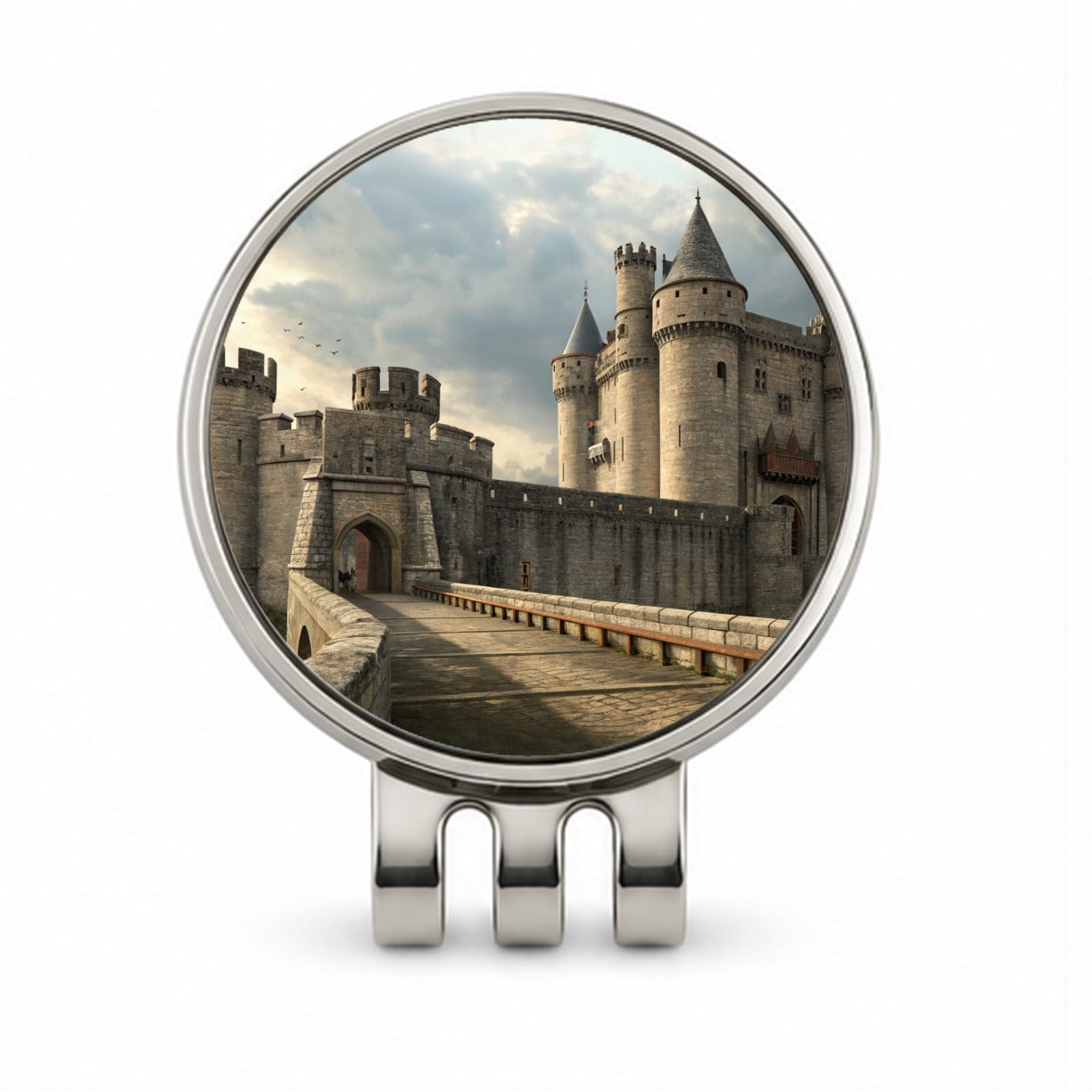 Castle Medieval Fantasy Golf Hat Clip with Ball Marker